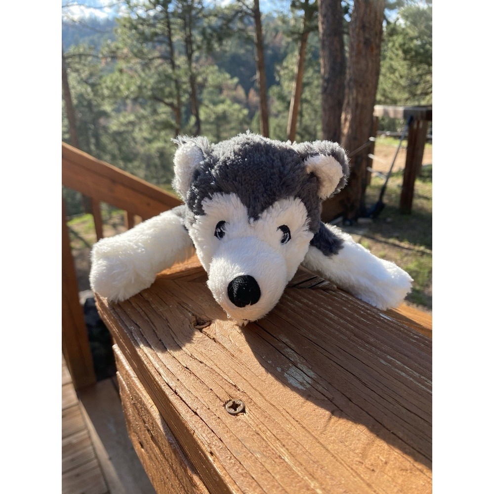 IKEA Livlig Siberian Plush Puppy Dog Husky Wolf 10 In Embroidered Eyes Stuff Toy